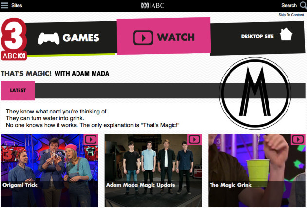 Adam Mada Abc 3 tv web channel